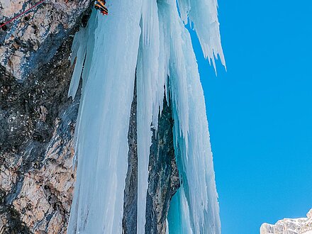 Ice Climbing in Val Travenanzes