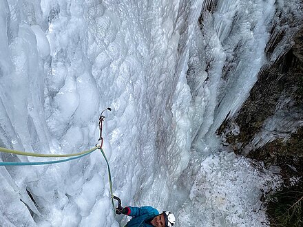 Ice Climbing in Eisack Valley